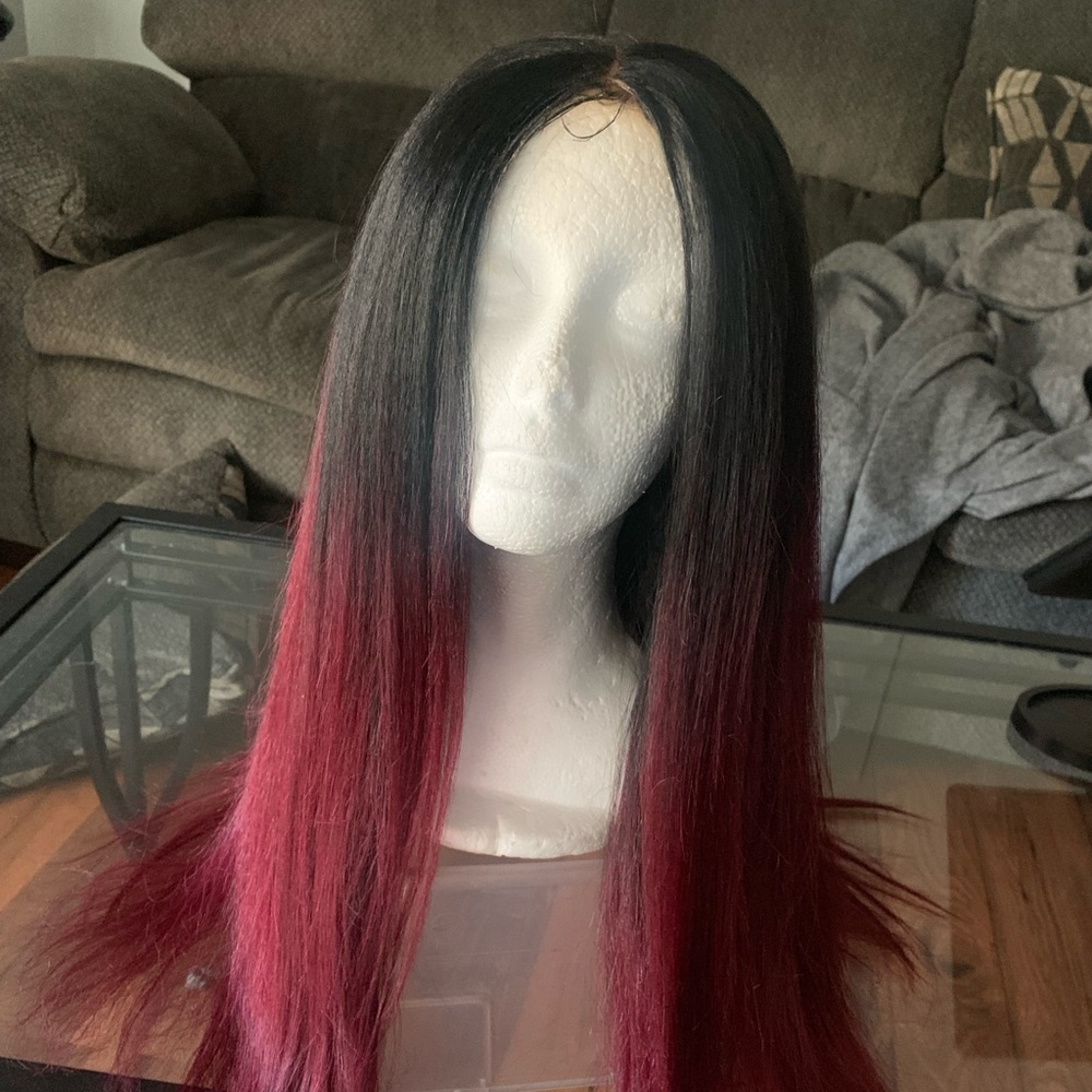 Ombré straight Multi parting wig